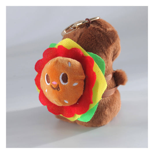 Plush Capybara Burger Bag Charm