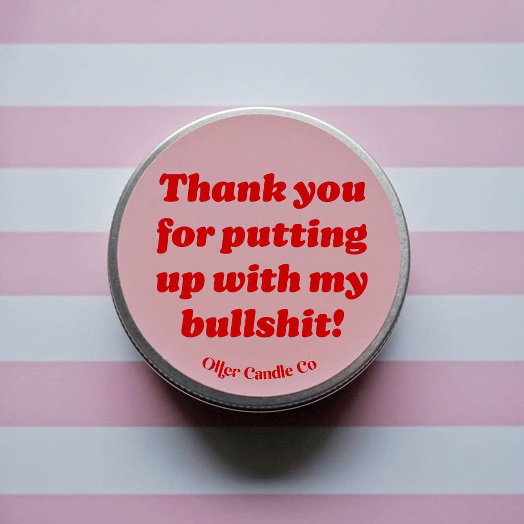 Mini Thank You Bullshit Soy Wax Candle: Vanilla