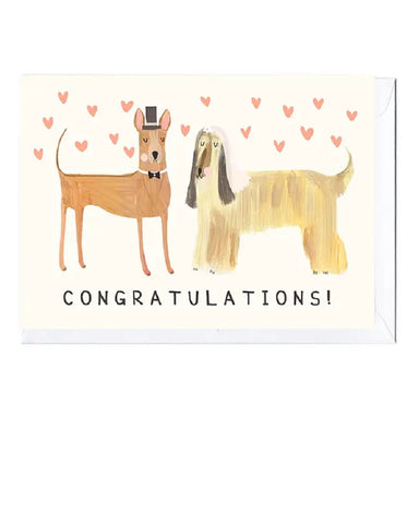 Congratulations Dog Wedding Card