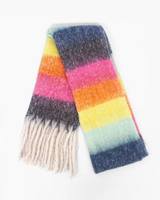 Joey Rainbow Stripe Heavyweight Scarf