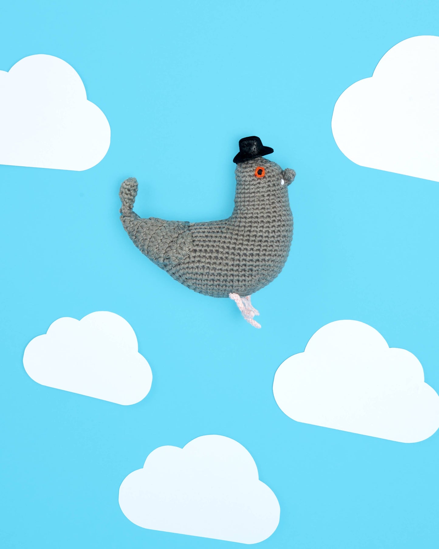 Glasgow Pigeon Crochet Baby Rattle