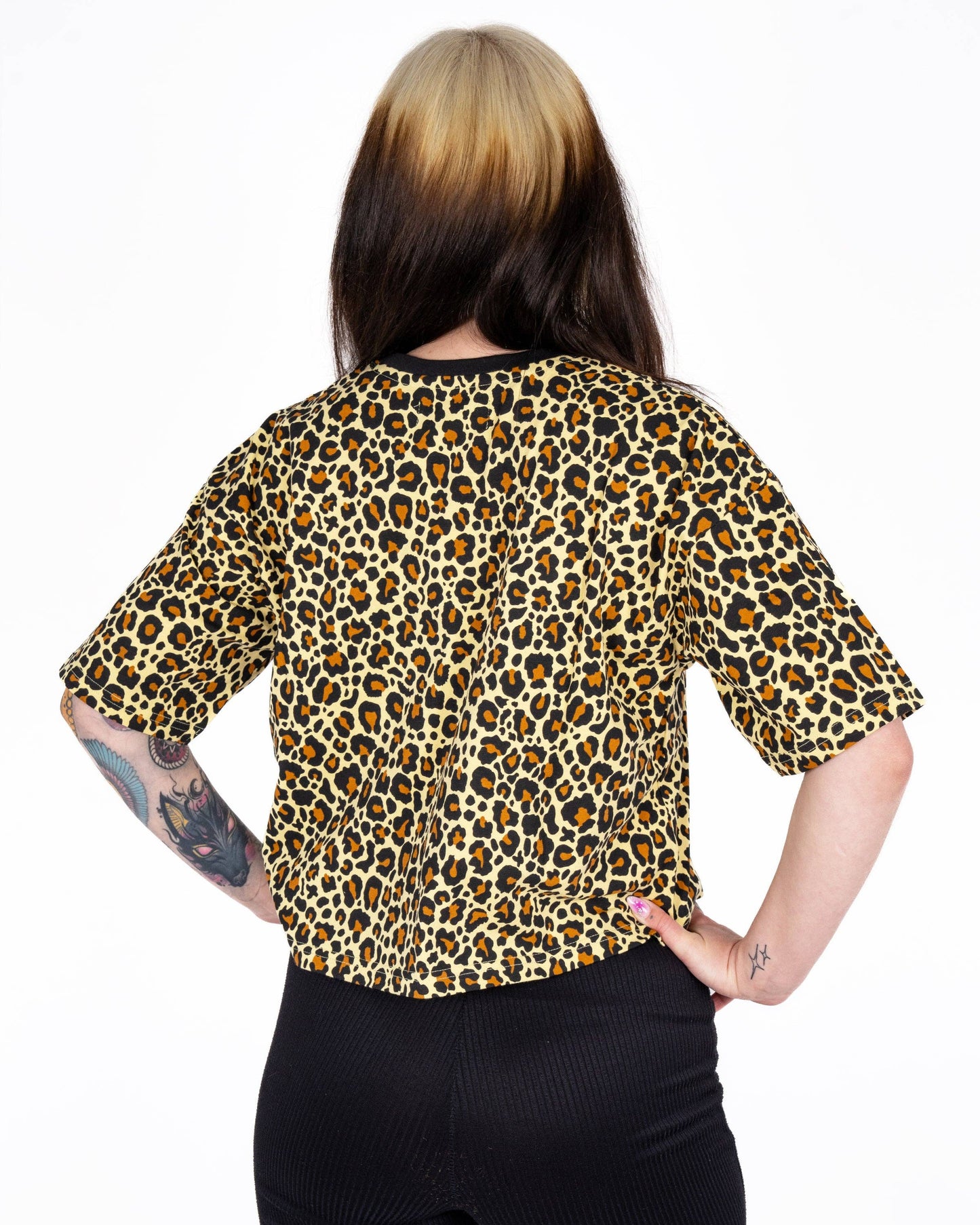 Classic Leopard Cropped Boxy Tee By Rebel Romance