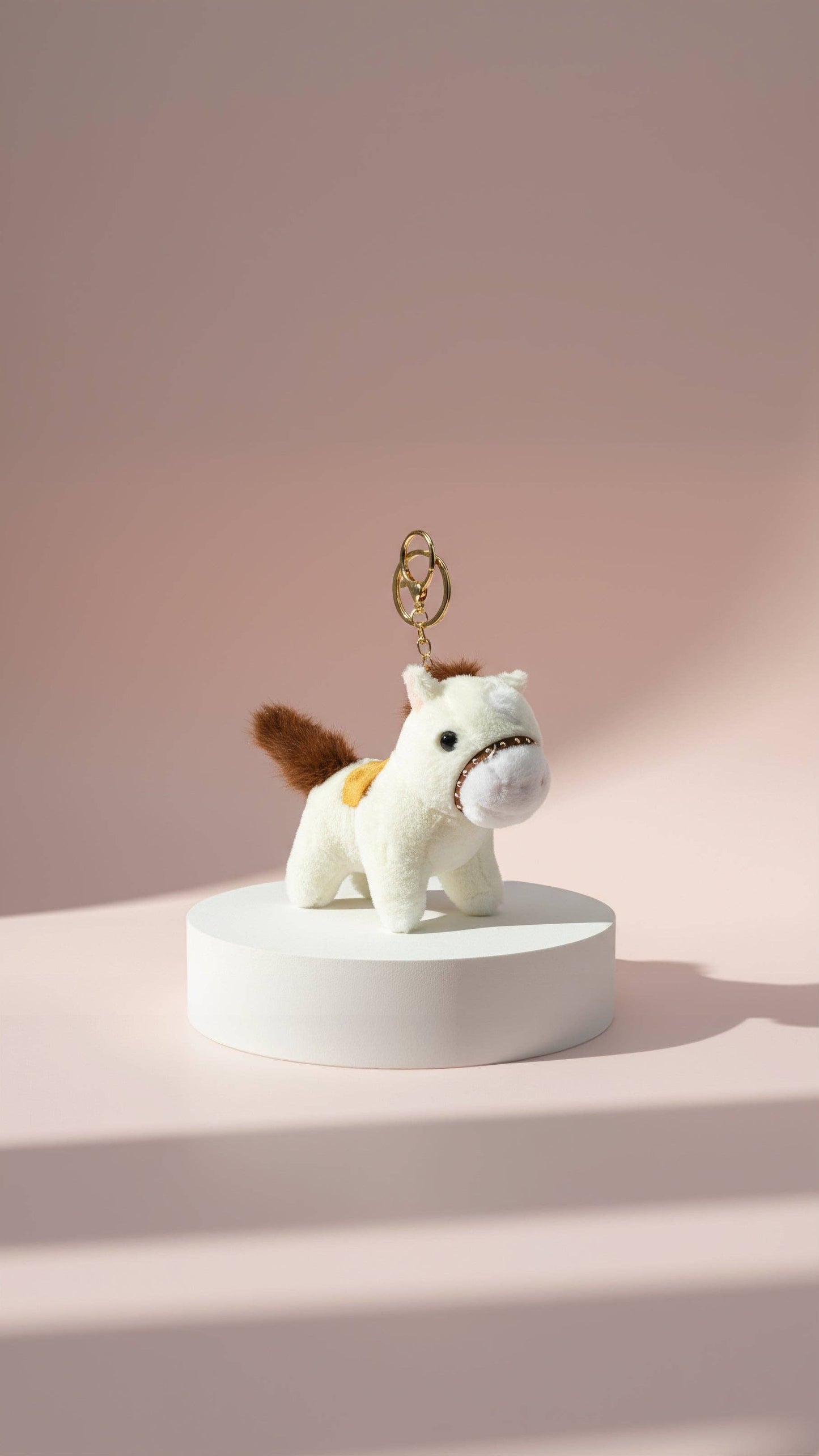 Horse Bag Charm in Beige or White