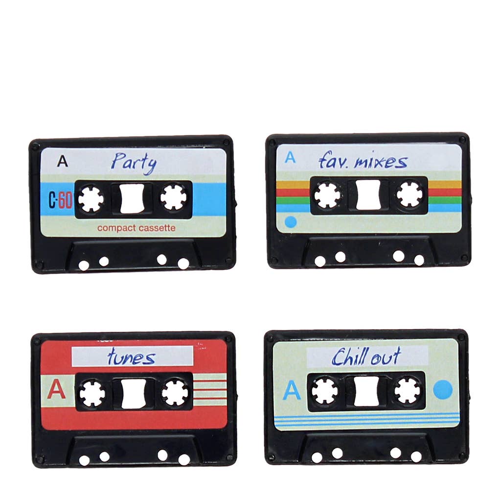 Mini Cassette Magnets Set of 4