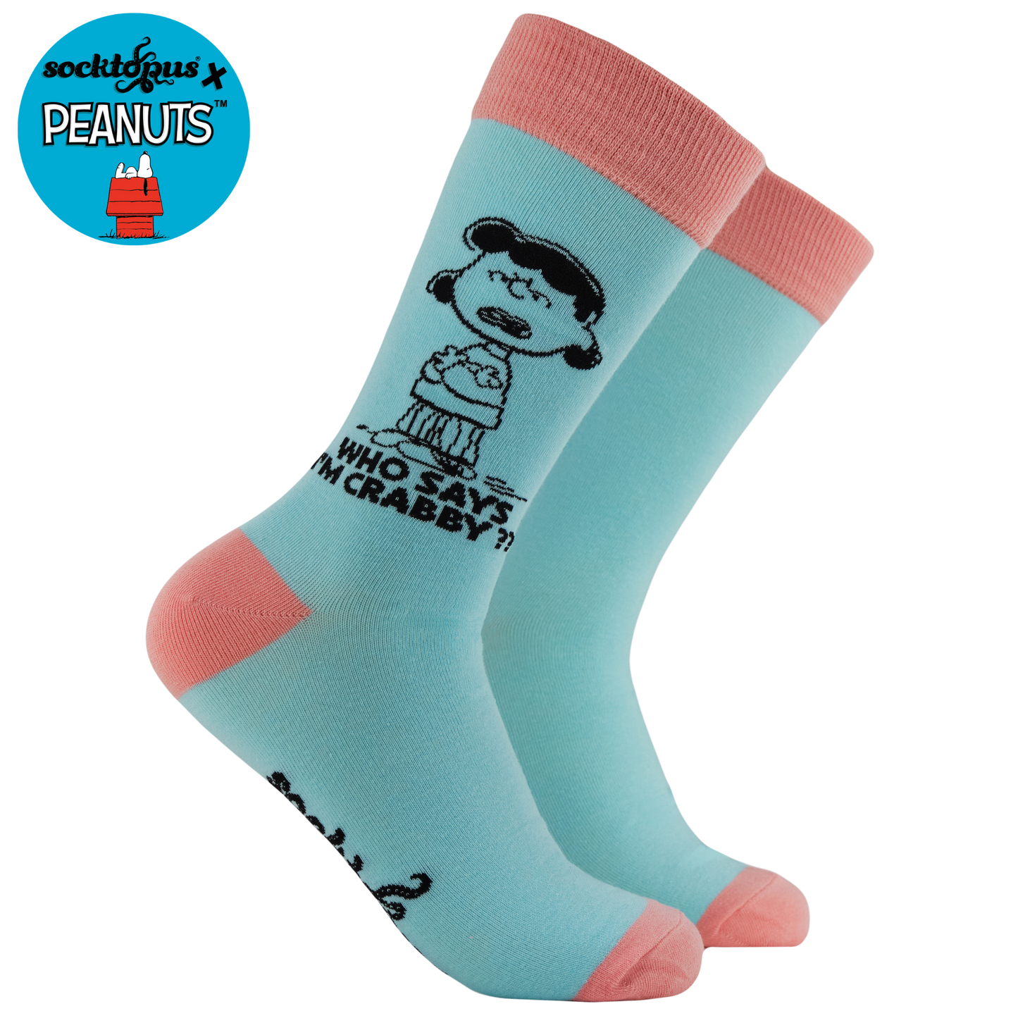 Who Says I'm Crabby Peanuts Crew Socks
