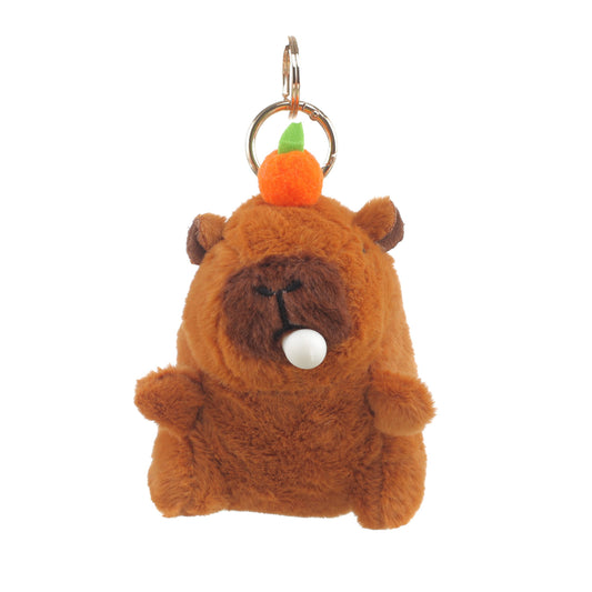 Plush Orange Capybara Bag Charm