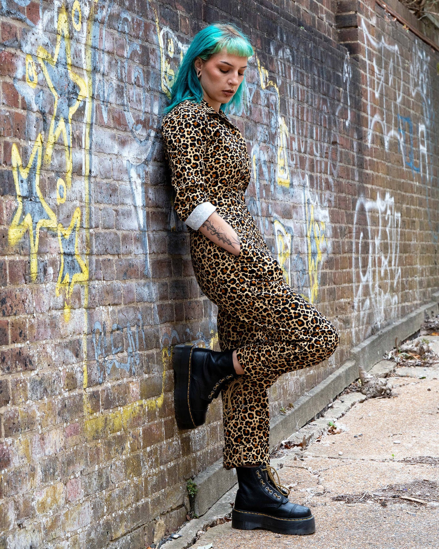 Classic Leopard Print Boiler Suit by Rebel Romance