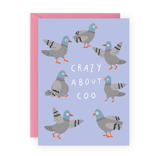 Crazy About Coo Pigeons Greeting Card