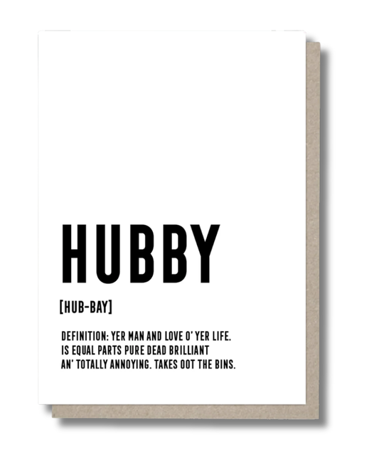 Scottish Hubby Definition Greeting Card