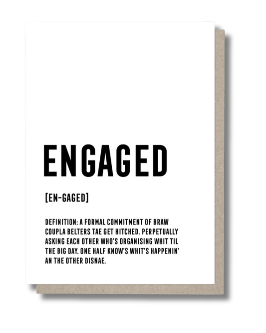 Scottish Engagement Definition Greeting Card