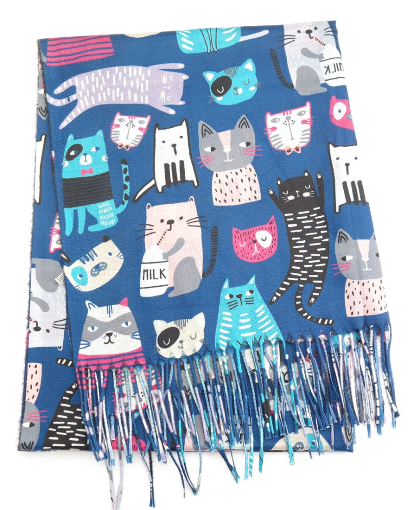Multi Cats Scarf Assorted