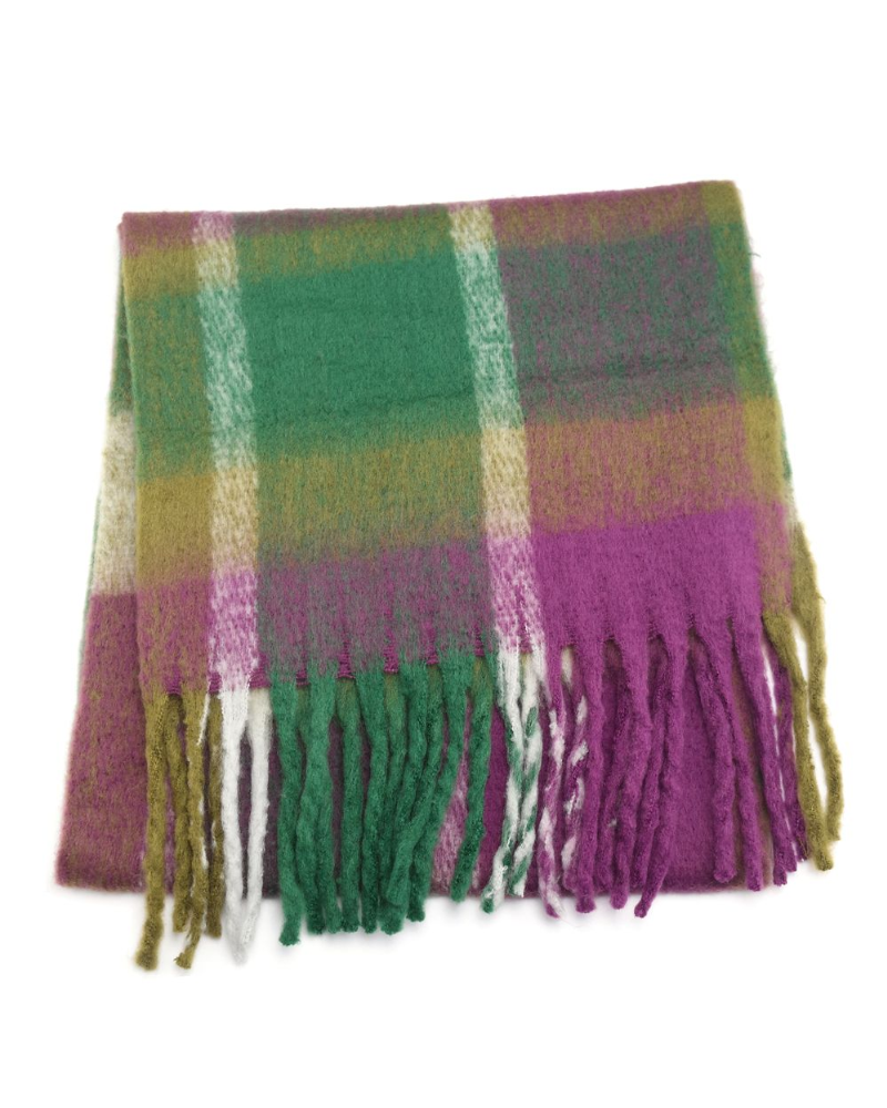 Georgia Green & Purple Tartan Blanket Scarf