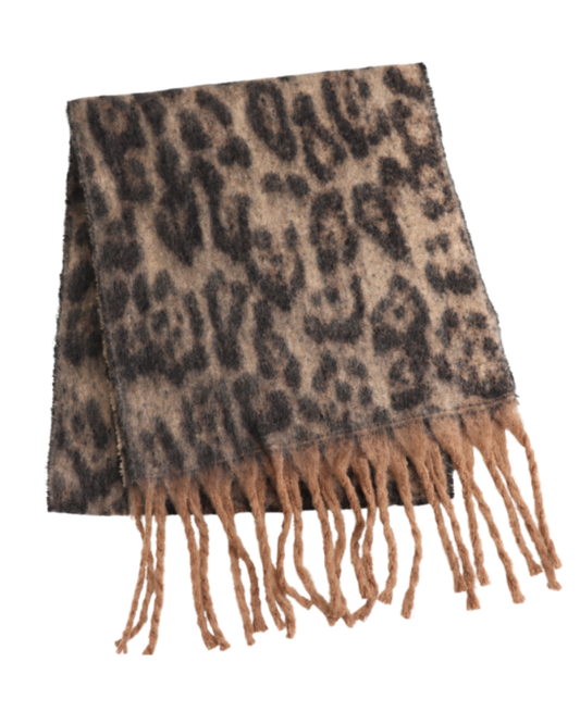 Leopard Print Blanket Scarf