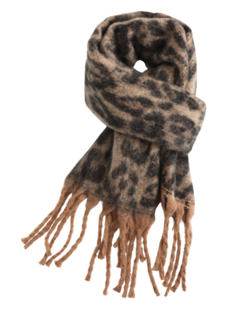 Leopard Print Blanket Scarf