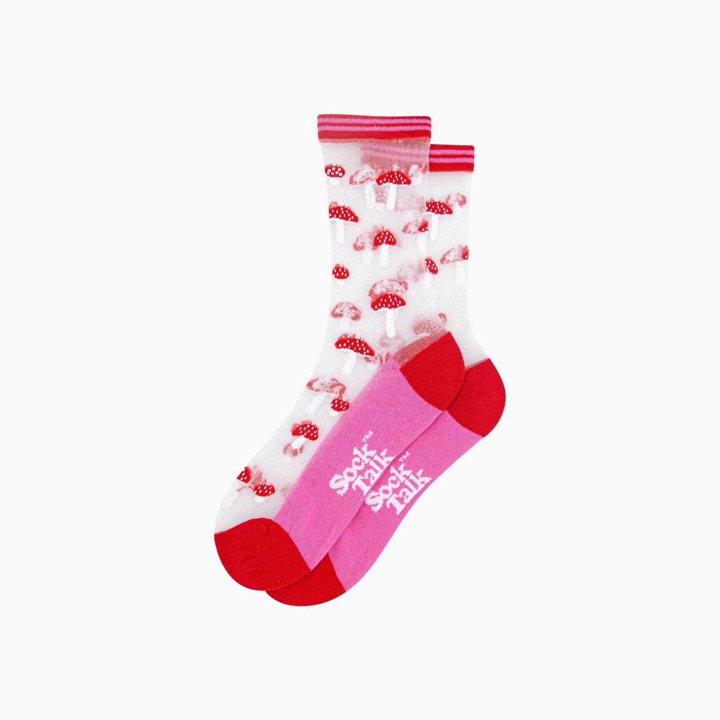 Toadstools Combed Cotton Sheer Pop Socks