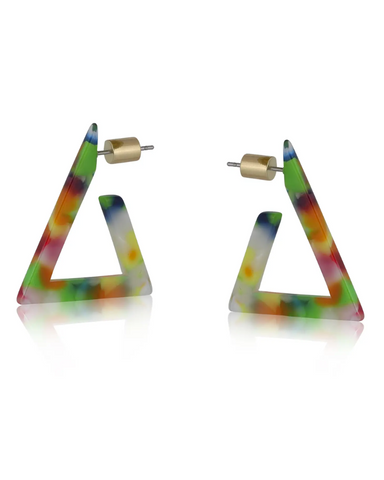 Erica Triangle Resin Earrings