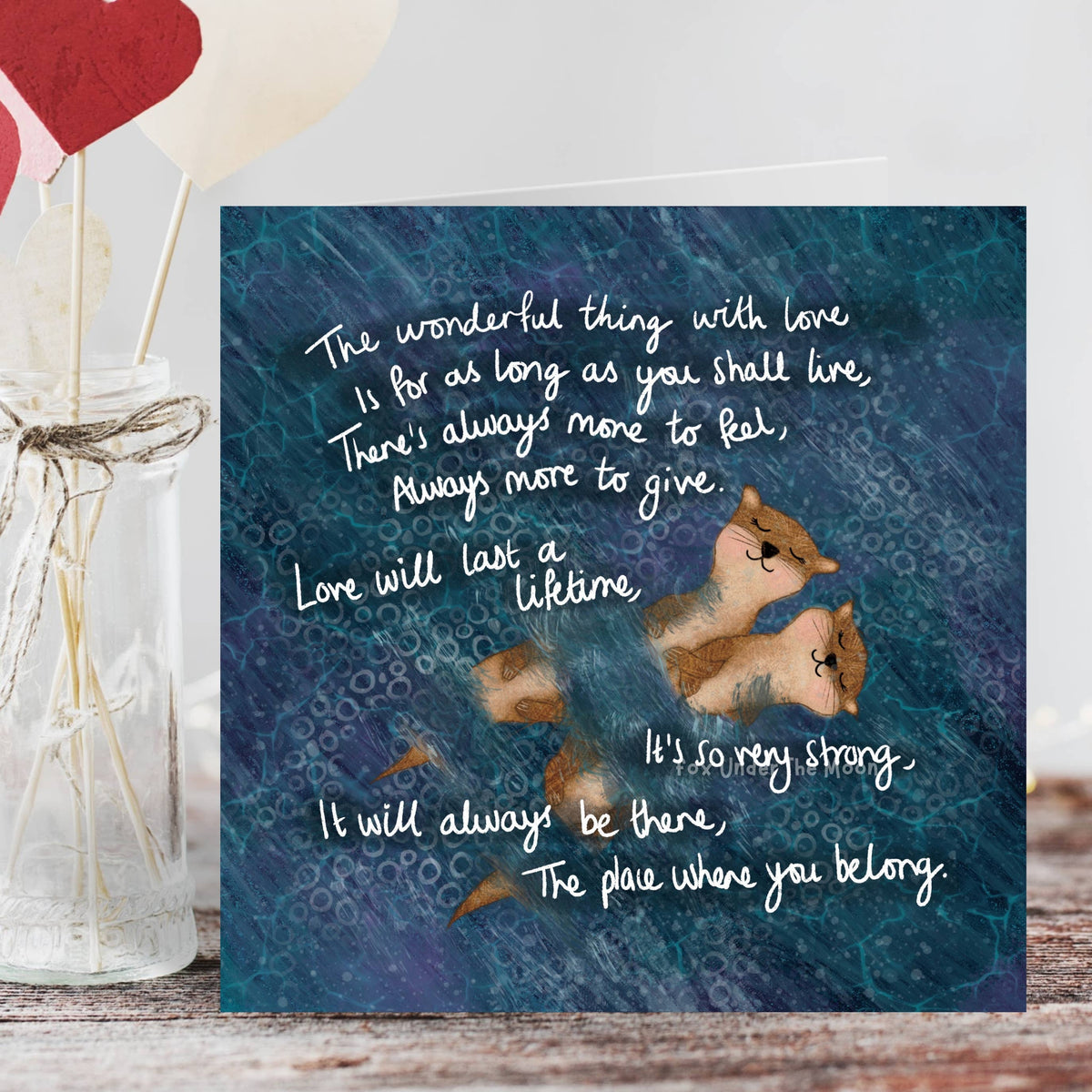 Otters in Love Greeting Card