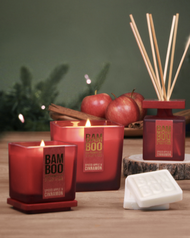 Spiced Apple And Cinnamon Bamboo Candle