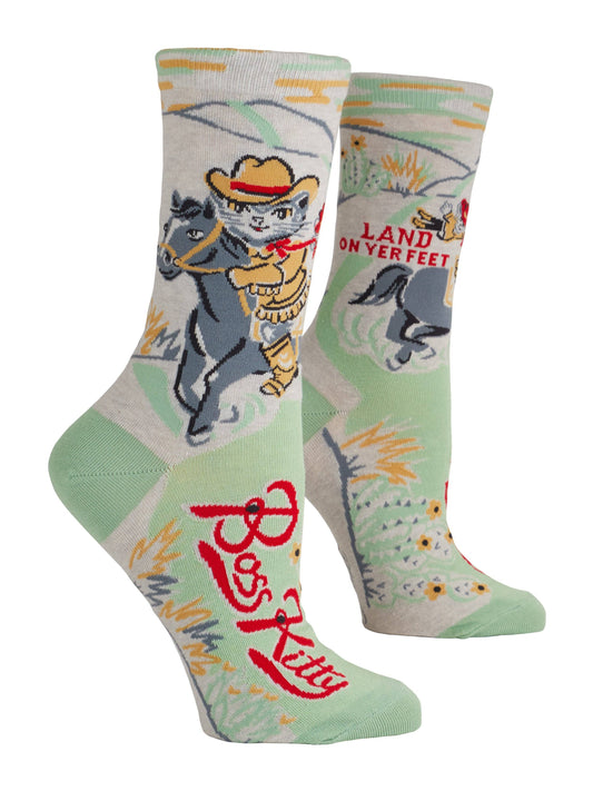 Boss Kitty Cowboy Crew Socks