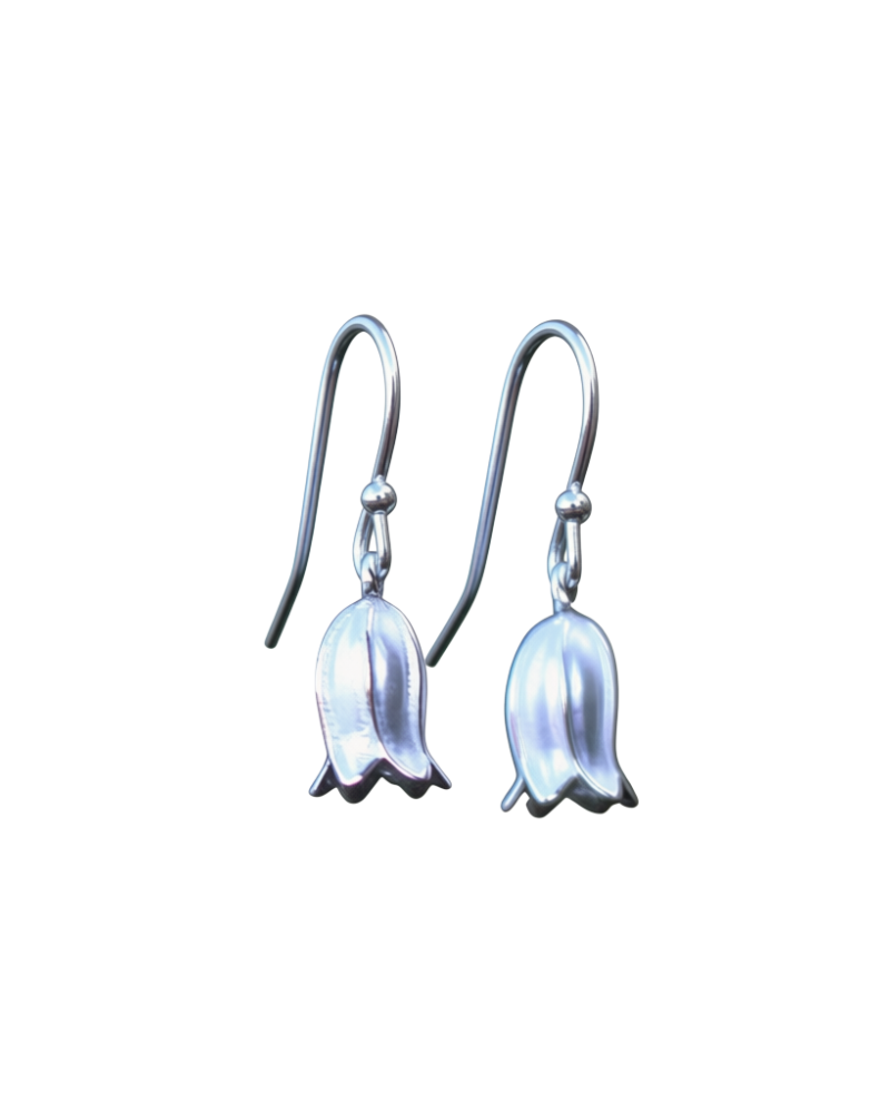 Silver Bluebell Single Drop Earrings