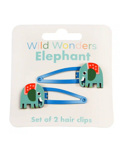 Elephant Hair Clips Set of 2