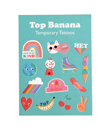 Top Banana Temporary Tattoos