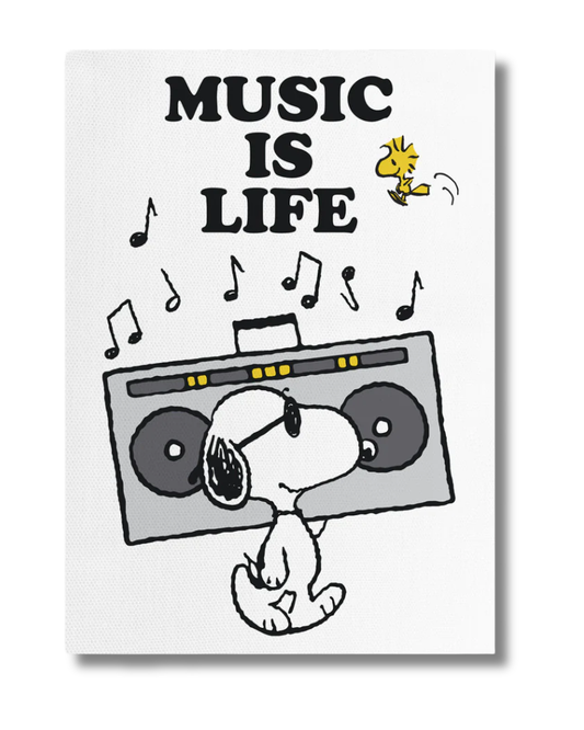 Peanuts Snoopy Music is Life Tea Towel