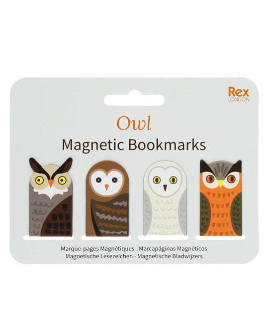 Owl Magnetic Bookmarks Set of 4