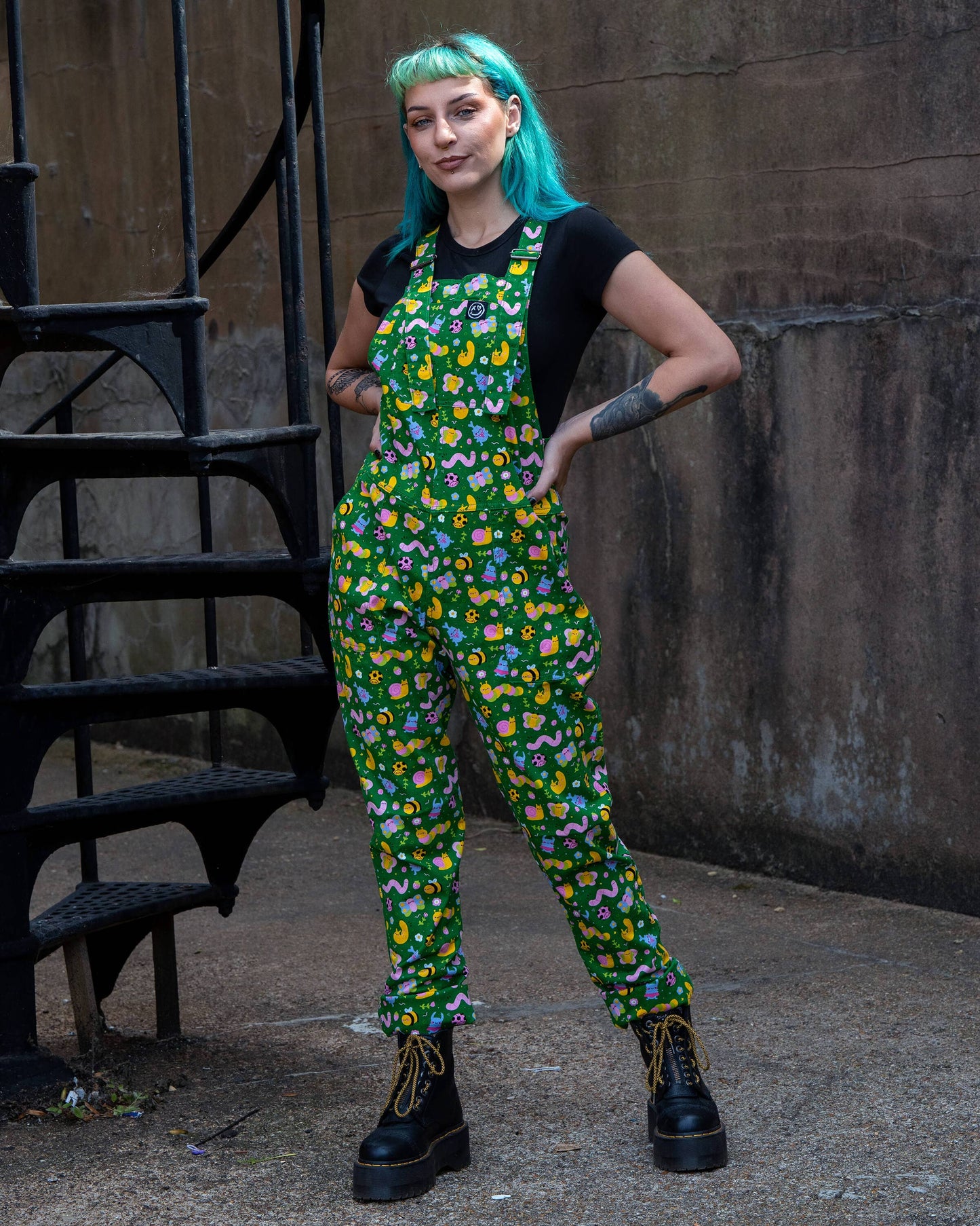 Bugs Stretch Dungarees by Rebel Romance x Dipstick Store