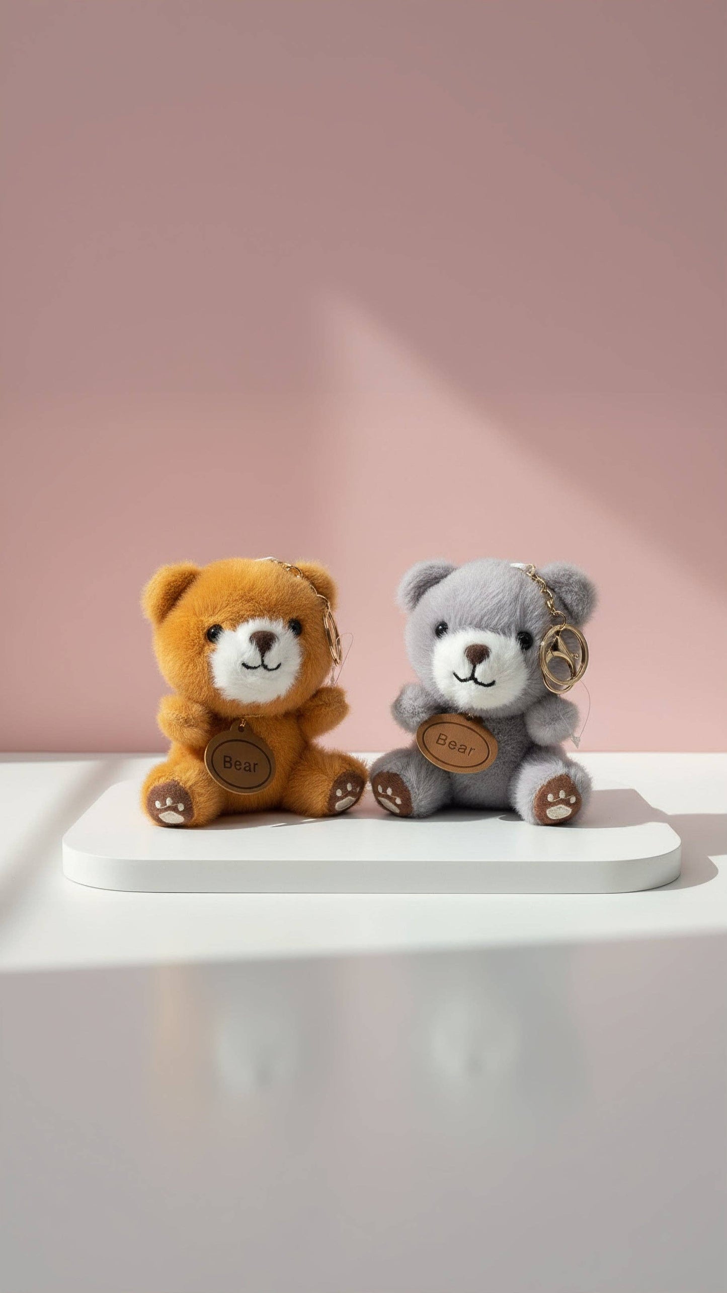 Teddy Bear Plush Bag Charm in Brown