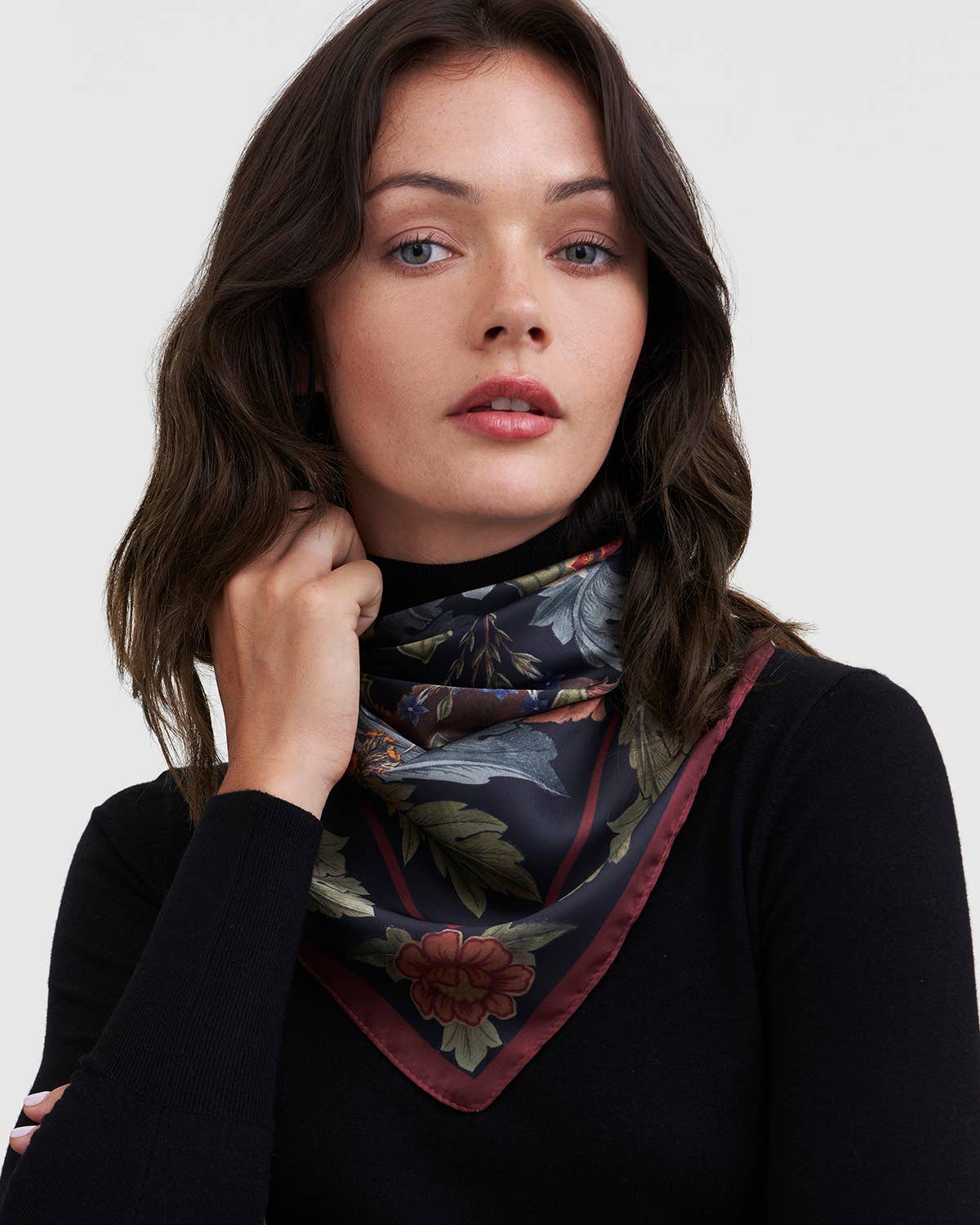 Winter Solstice Tales Green Square Scarf