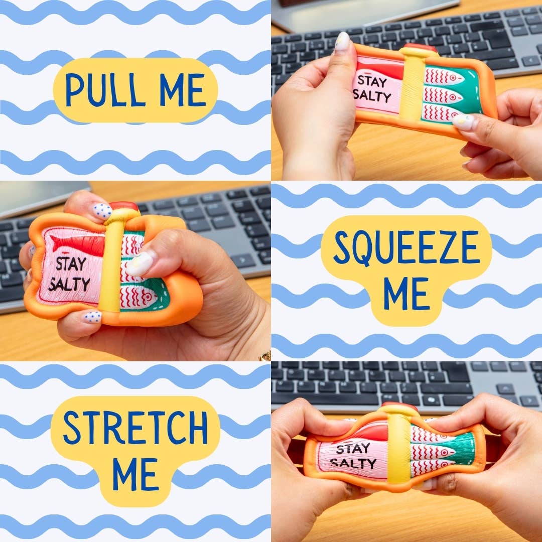 Squishy Stay Salty Sardine Stress Toy