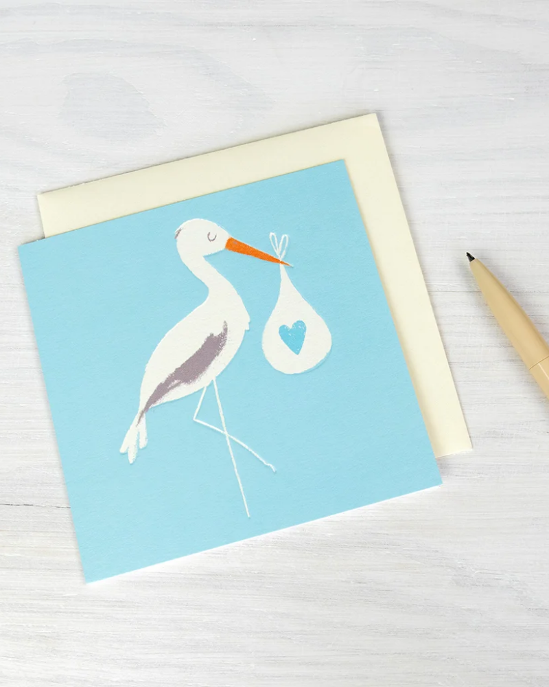 Baby Stork Greeting Cards Asst. Colours