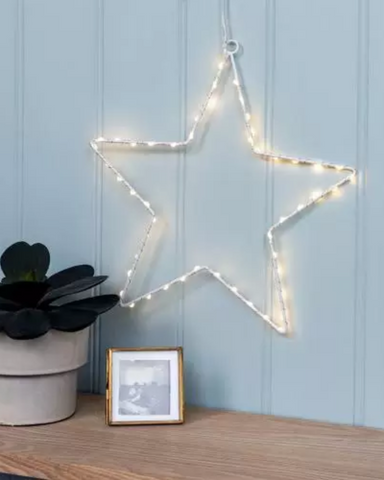 Large Metal Star LED Light - 30cm