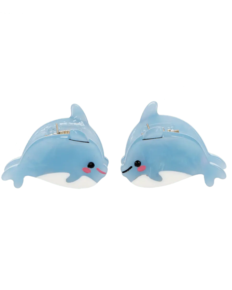 Dolphin Mini Hair Claws Set of 2