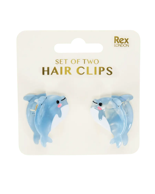 Dolphin Mini Hair Claws Set of 2