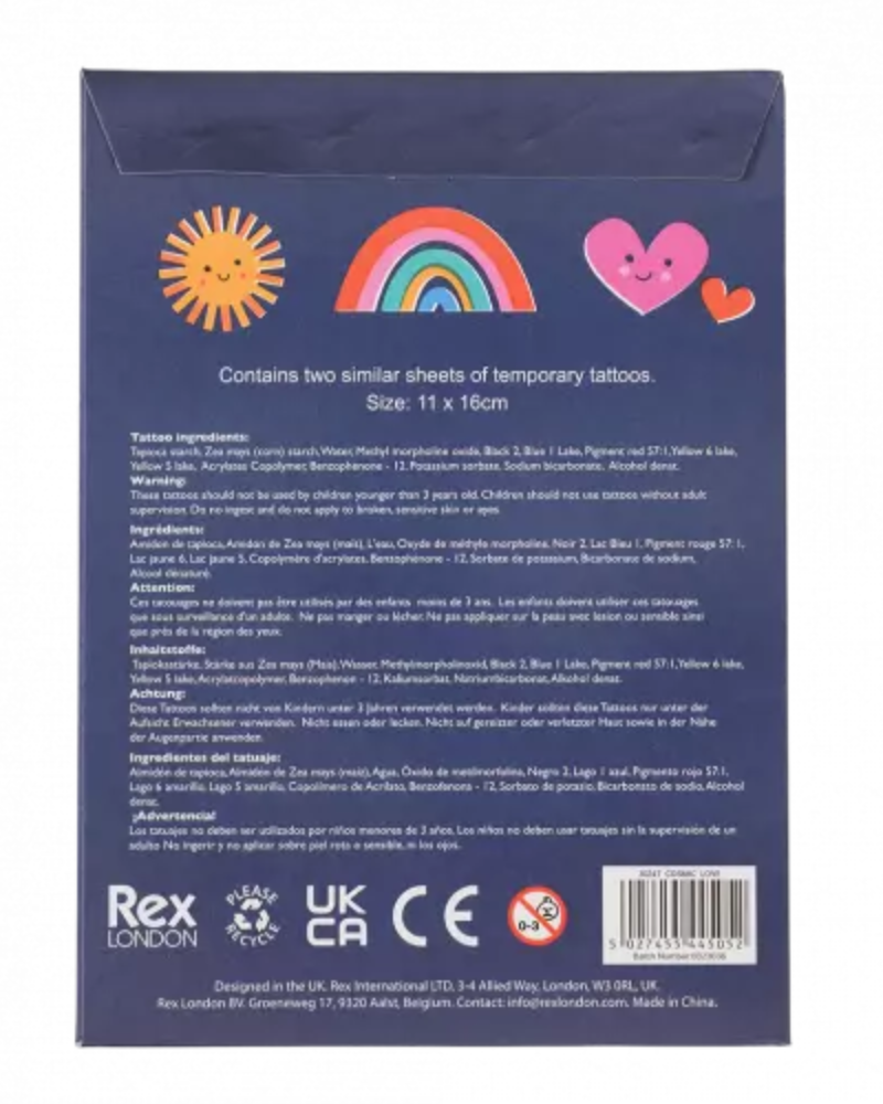 Cosmic Love Temporary Tattoos