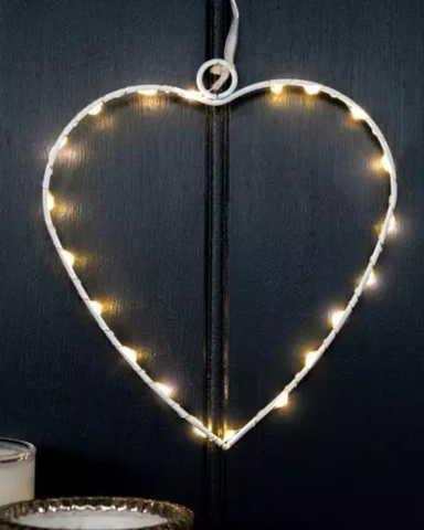 Small Metal Heart LED Light - 15cm