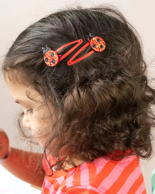 Ladybird Glitter Hair Clips Set of 2