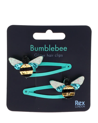 Bumblebee Glitter Hair Clips Set of 2