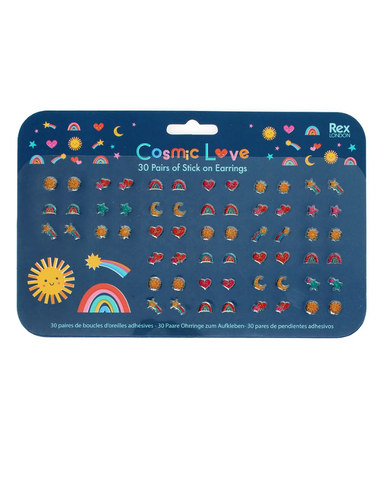 Cosmic Love Stick on Earrings Set of 30