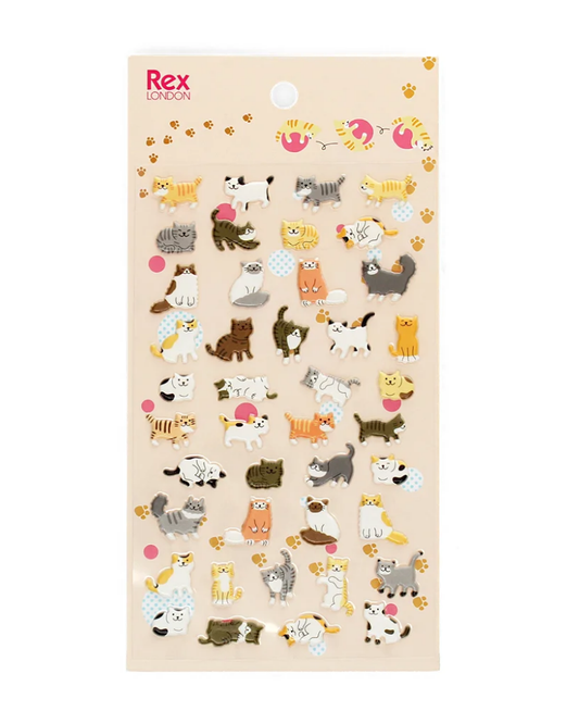 3D Puffy Cat Stickers