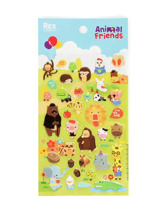 3D Puffy Animal Friends Stickers