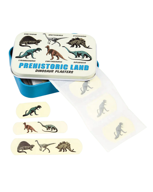 Prehistoric Land Children's Plasters in a Tin Set of 30