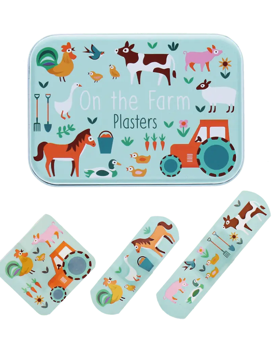 Farmyard Children's Plasters in a Tin Set of 30