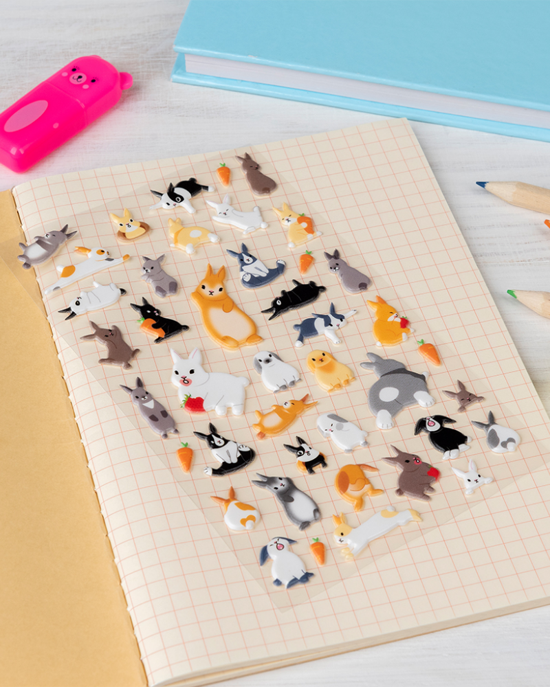 3D Puffy Kawaii Bunny Stickers