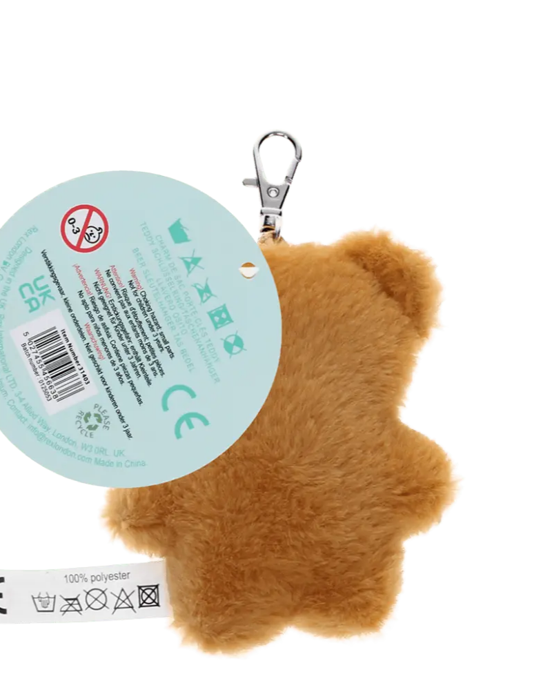 Mini Fluffy Teddy Bear Bag Charm