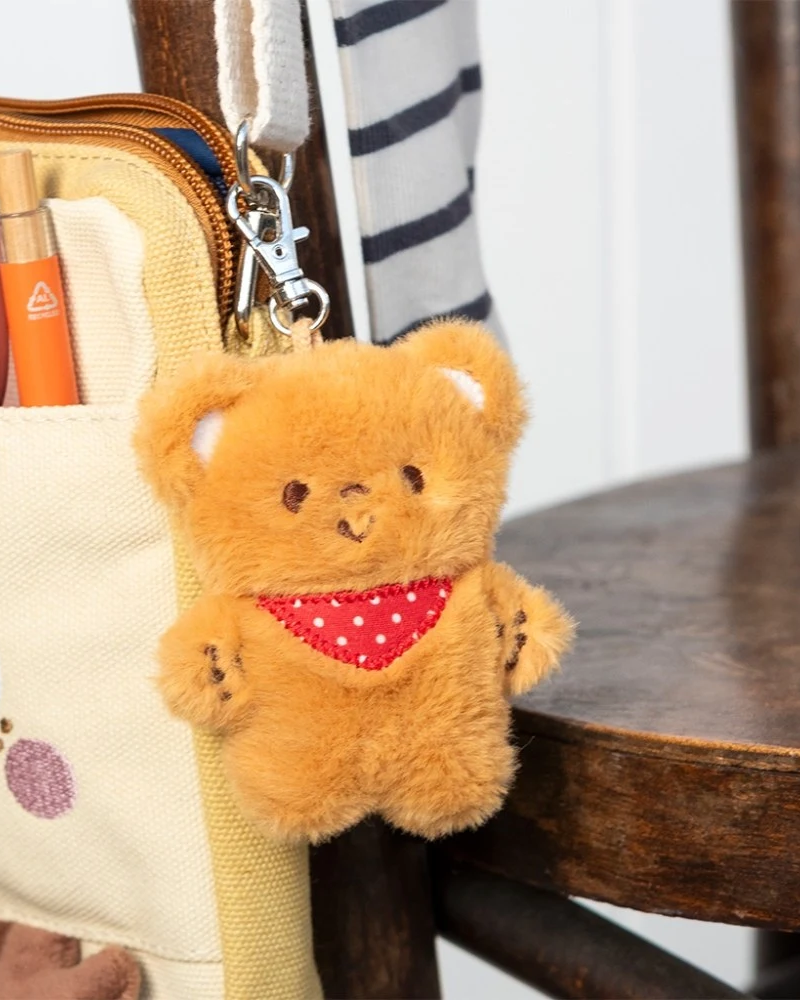 Mini Fluffy Teddy Bear Bag Charm