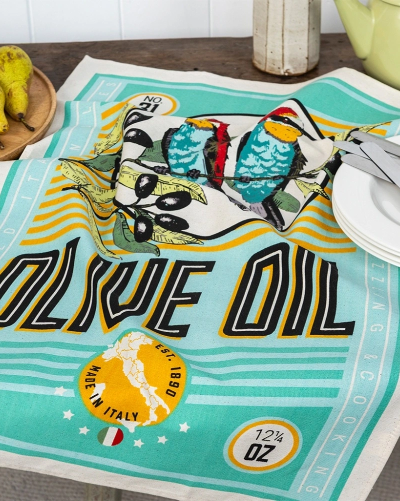 Olive Oil Cotton Tea Towel