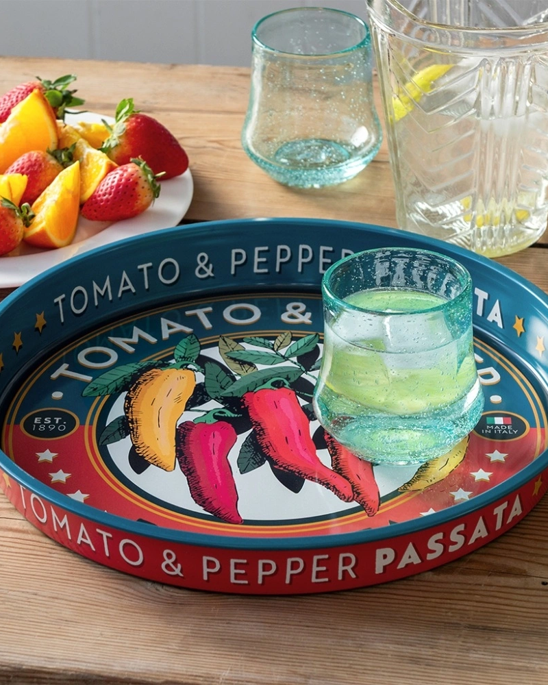 Passata Round Metal Serving Tray